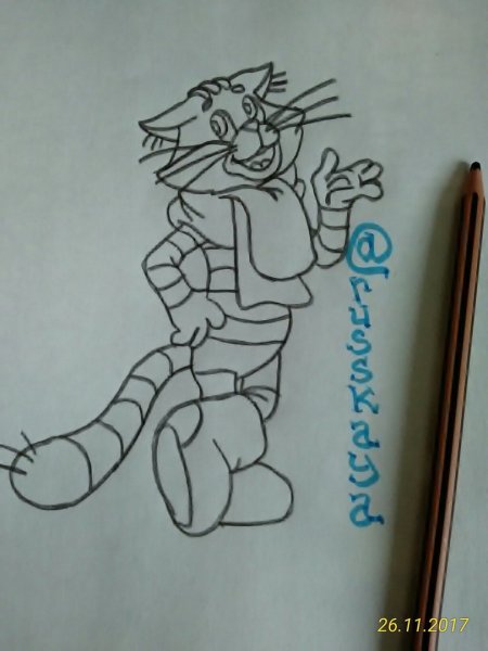 Рисование кота Матроскина