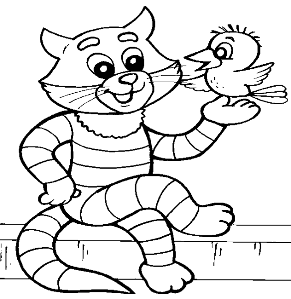 Кот Матроскин раскраска для детей