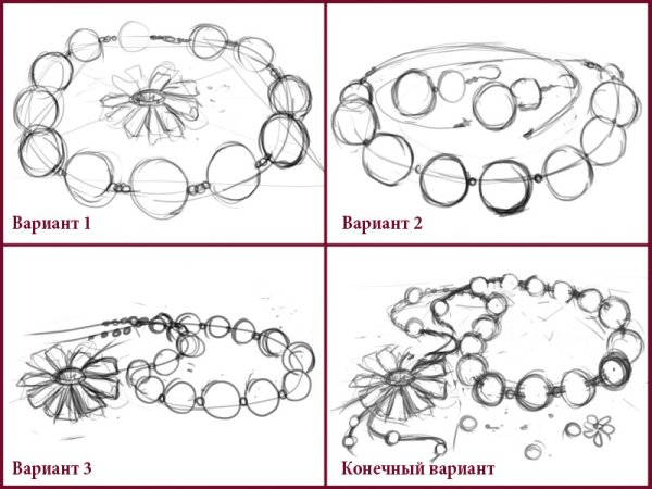 Рисунок поэтапный украшений
