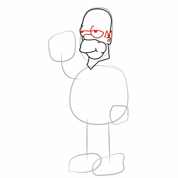 Гомер симпсон поэтапно