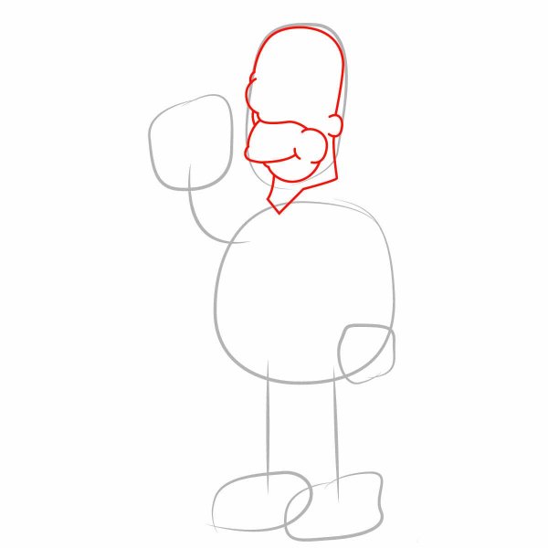 Гомер симпсон поэтапно