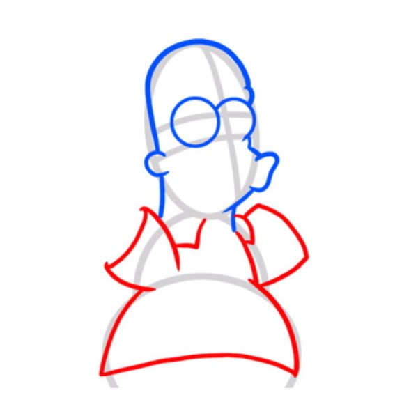 Поэтапное рисование Симпсонов