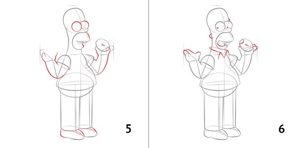 Как нарисовать Гомера Симпсона поэтапно