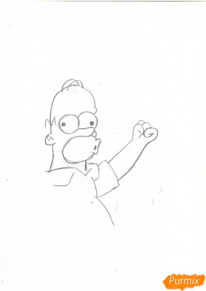 Нарисовать Гомера Симпсона пошагово