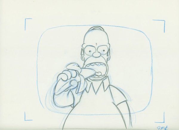 Гомер симпсон рисунок карандашом поэтапно