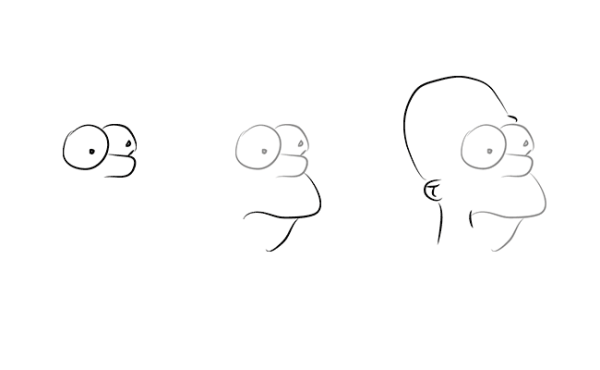 Рисовать Гомера Симпсона поэтапно