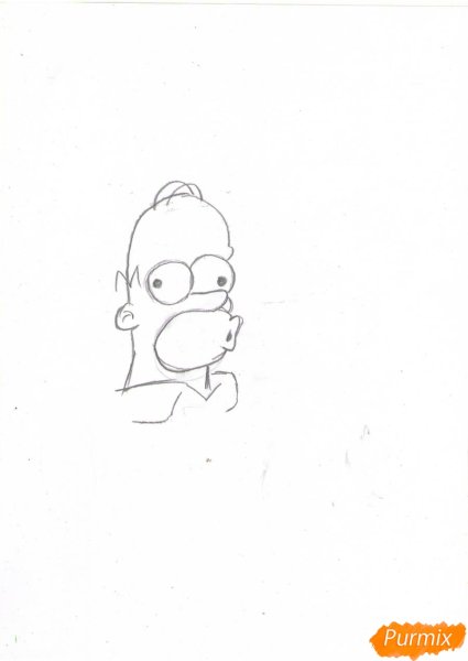 Гомер симпсон карандашом