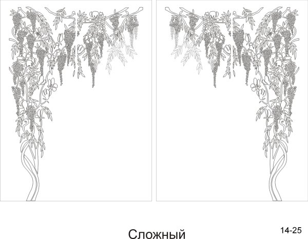 Рисунок лианы на стене