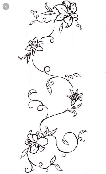 Цветочные узоры карандашом