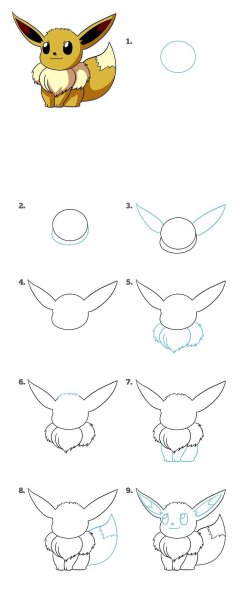 Поэтапное рисование покемонов