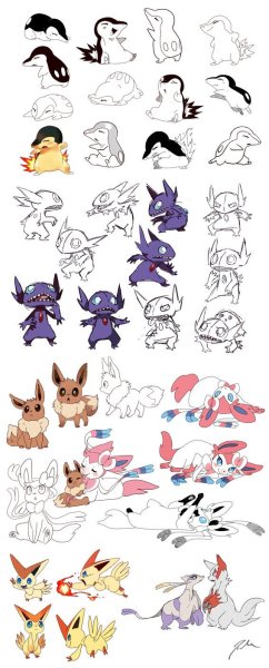 Раскраски покемоны эволюции иви