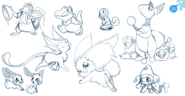 Раскраска покемон Амбреон