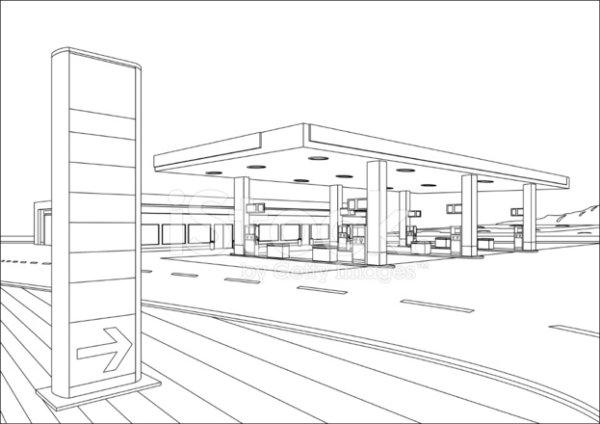 Раскраска автозаправка