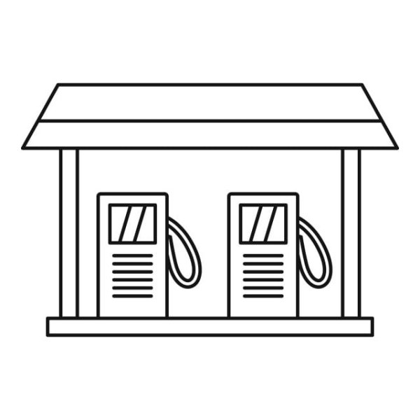 Бензоколонка раскраска для детей