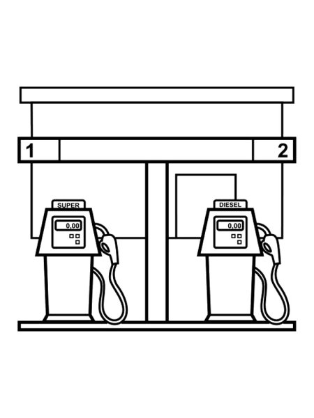 Раскраска автозаправка