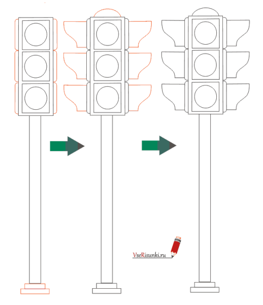 Макет светофора