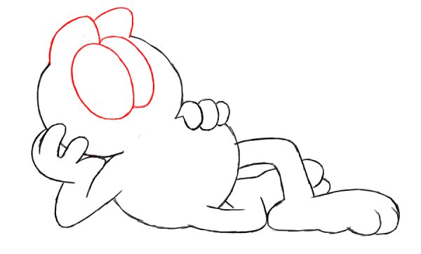 Гарфилд нарисовать поэтапно