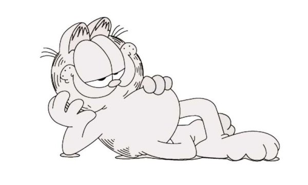 Гарфилд для срисовки