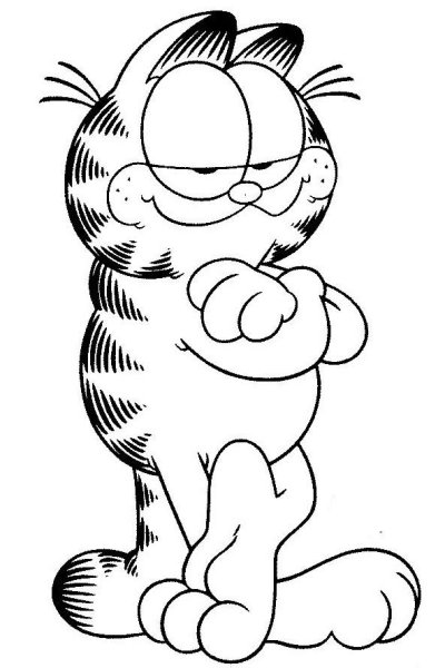 Гарфилд черно белый
