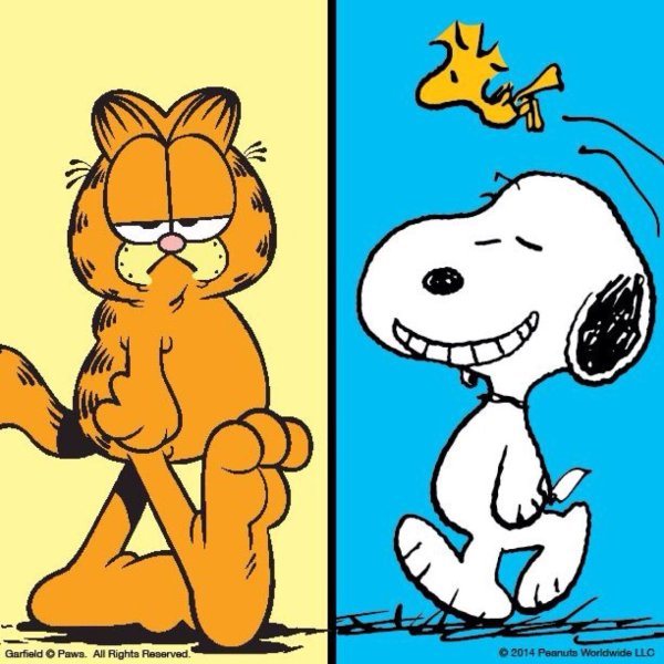 Peanuts комикс и Гарфилд