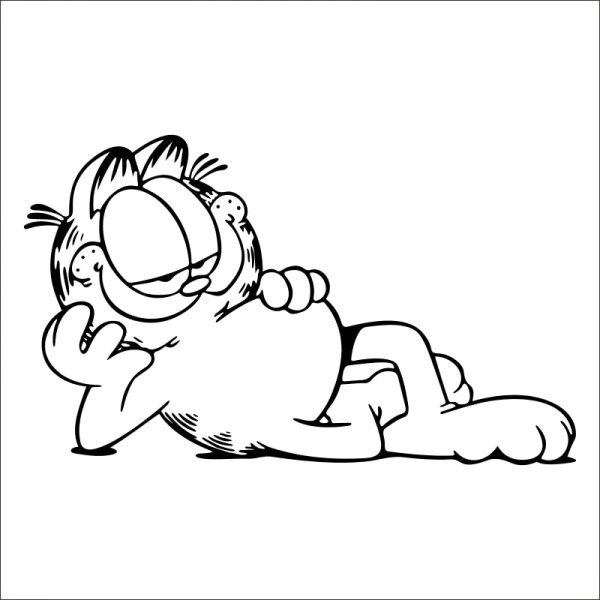 Гарфилд чёрно белый