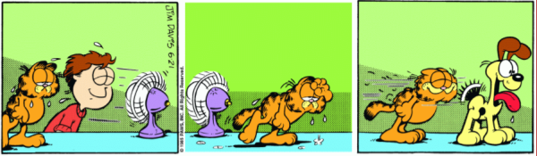 Гарфилд с футбольным мячом