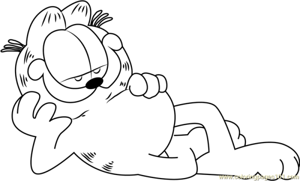 Гарфилд черно белый