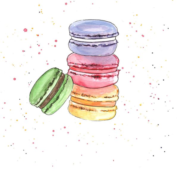 Макаруны карандашом