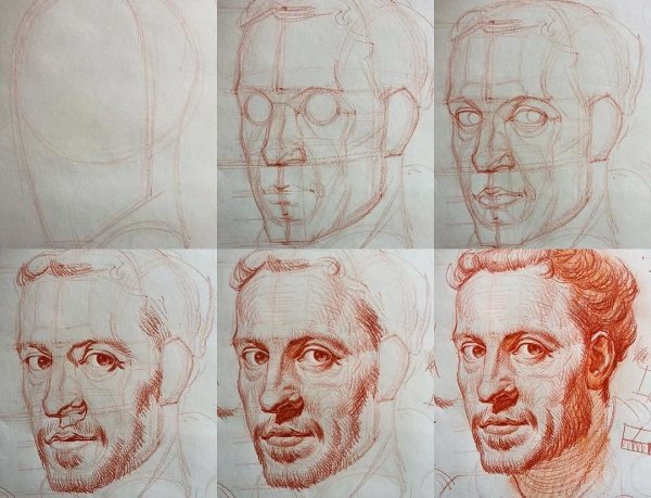 Этапы рисования портрета
