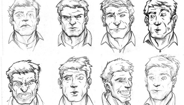 Голова человека анфас