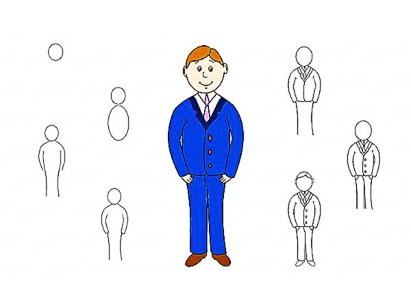 Пошаговый рисунок цветка