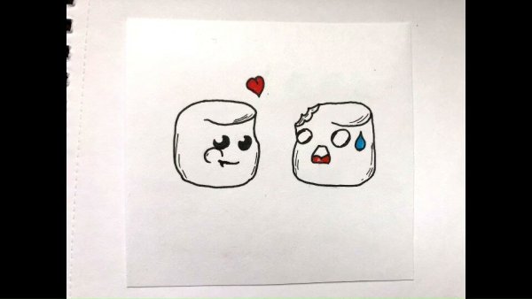 Пара зефирок рисунок