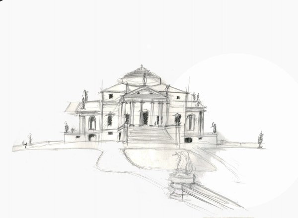 Вилла Ротонда эскиз