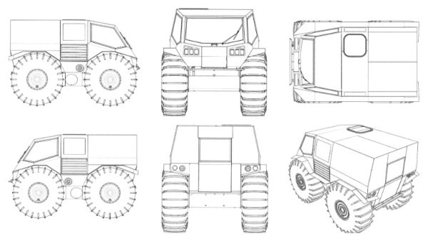 Вездеход Шерп габариты