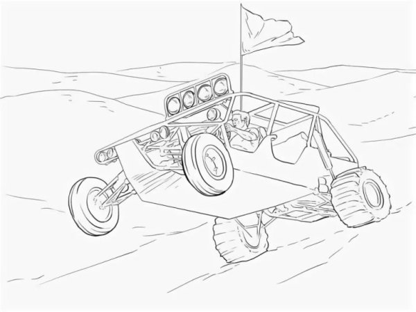 Раскраска багги машина