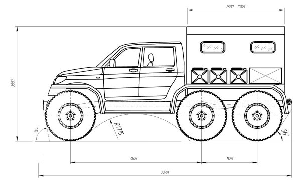 Вездеход Ямал 6х6