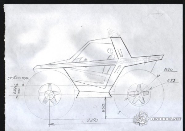 Вездеход переломка 4х4 чертеж