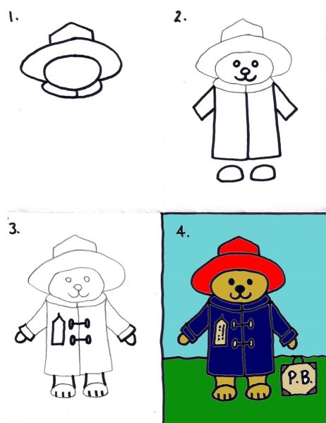 Паддингтон рисунок поэтапно