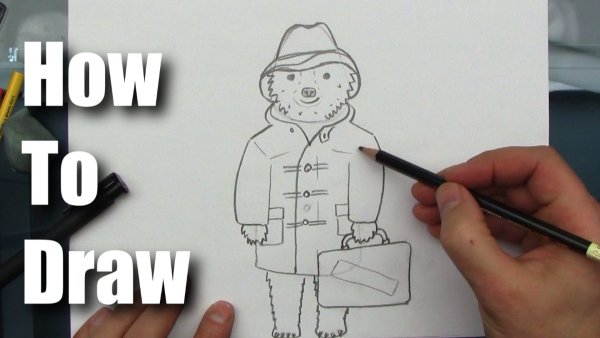 Медвежонок Паддингтон рисуем поэтапно