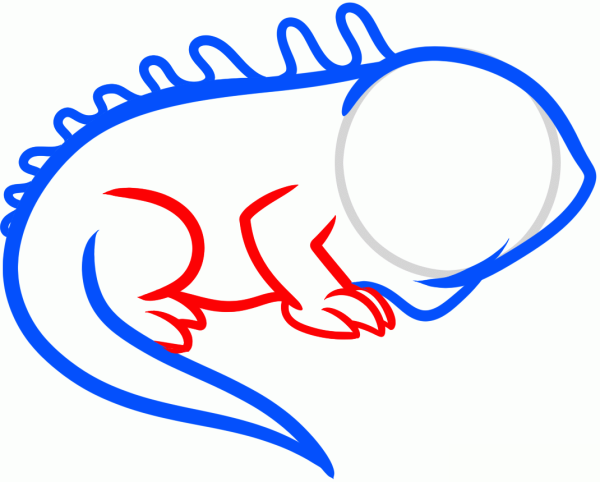 Игуана рисование для детей