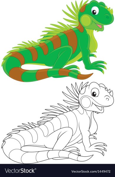 Игуана рисунок для детей