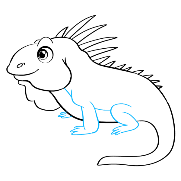 Игуана рисунок карандашом для детей