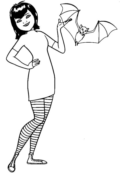 Раскраска монстры на каникулах Мэвис