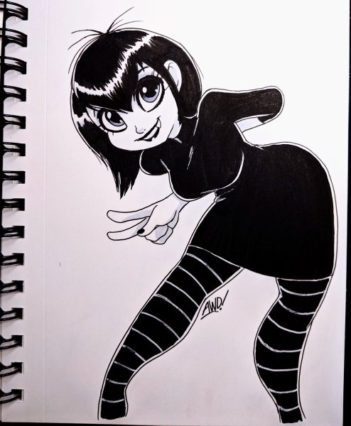 Мейвис Дракула карандашом