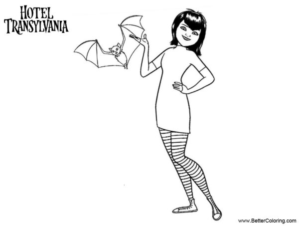 Раскраска отель Трансильвания Мэвис