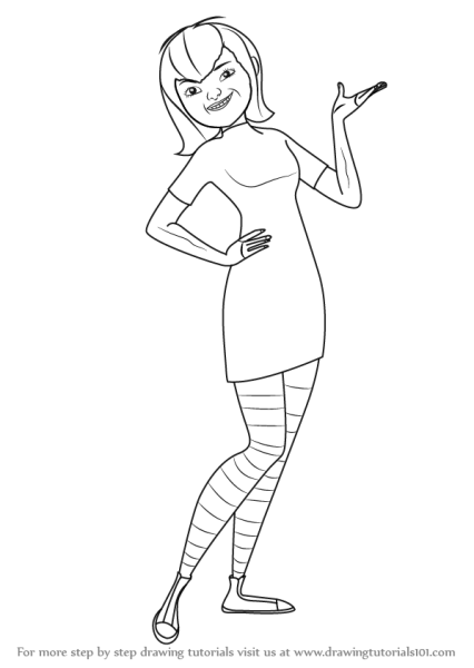 Раскраска монстры на каникулах Мэвис