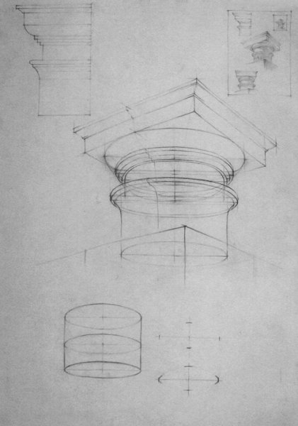 Капитель дорического ордера гипсовая