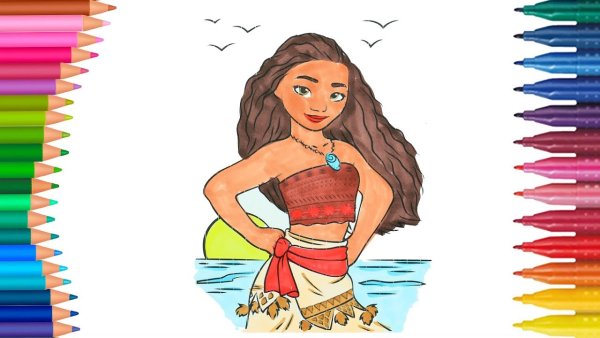 Моана рисунок для детей