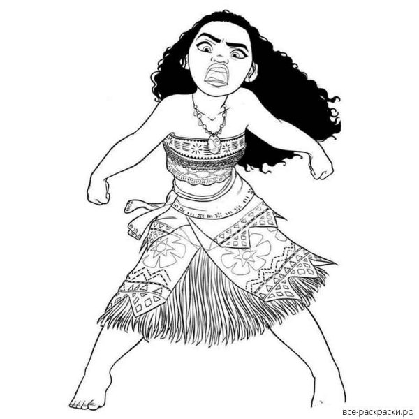 Мама Моаны раскраска