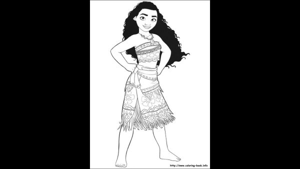 Моана раскраска в полный рост